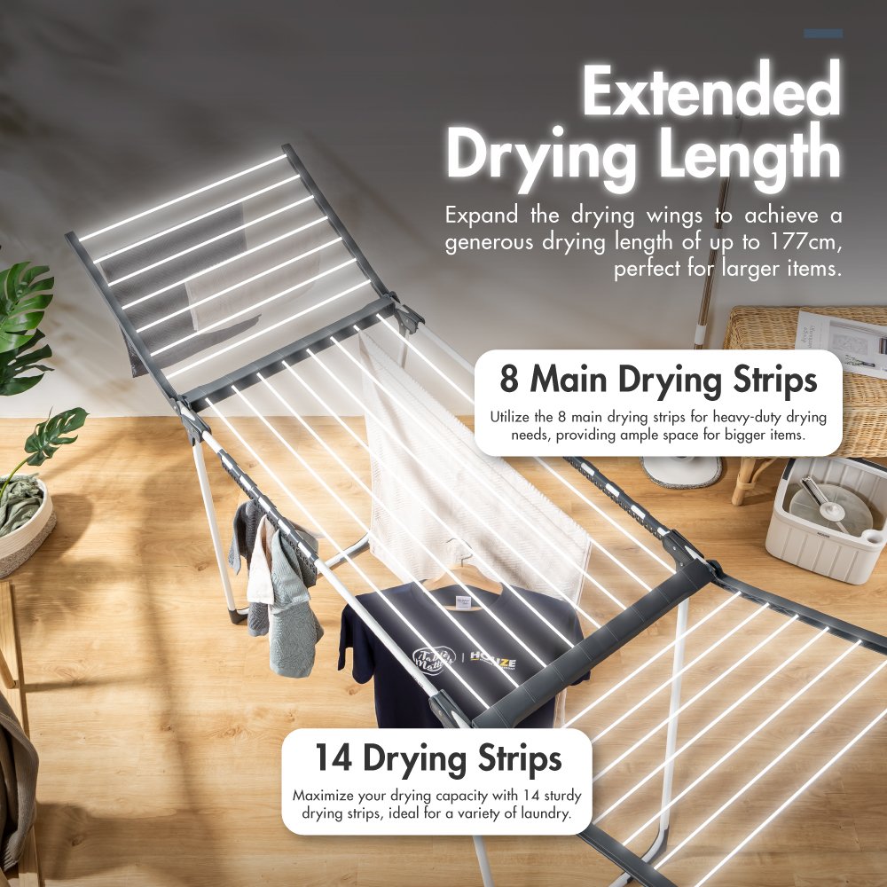 LN-5373-Krusty-3-Fold-Drying-Rack-02 Krusty 3 Fold Drying Rack (1.6 Metre)