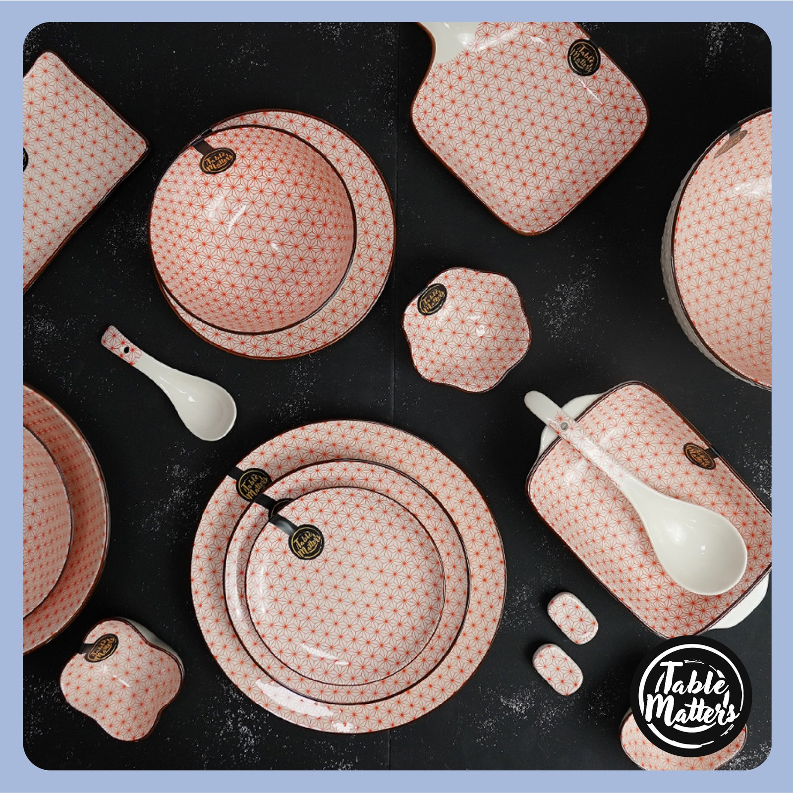 StarryRed-Tableware-ProductListing-19 Starry Red - Flower Shaped Saucer